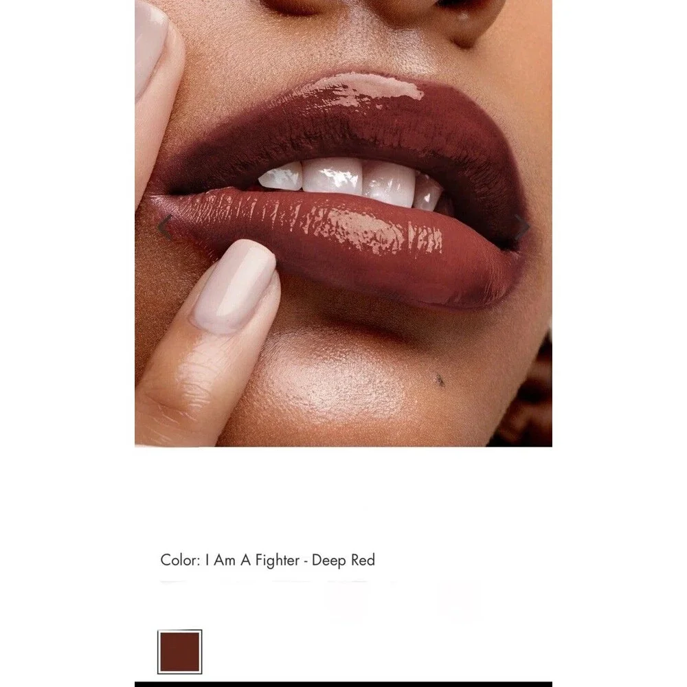 Realher - I Am A Fighter - Color Rich Lip Gloss - Full SIze 0.17 Oz - Deep Red